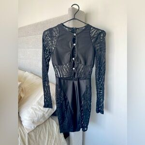 Mesh dress long sleeve